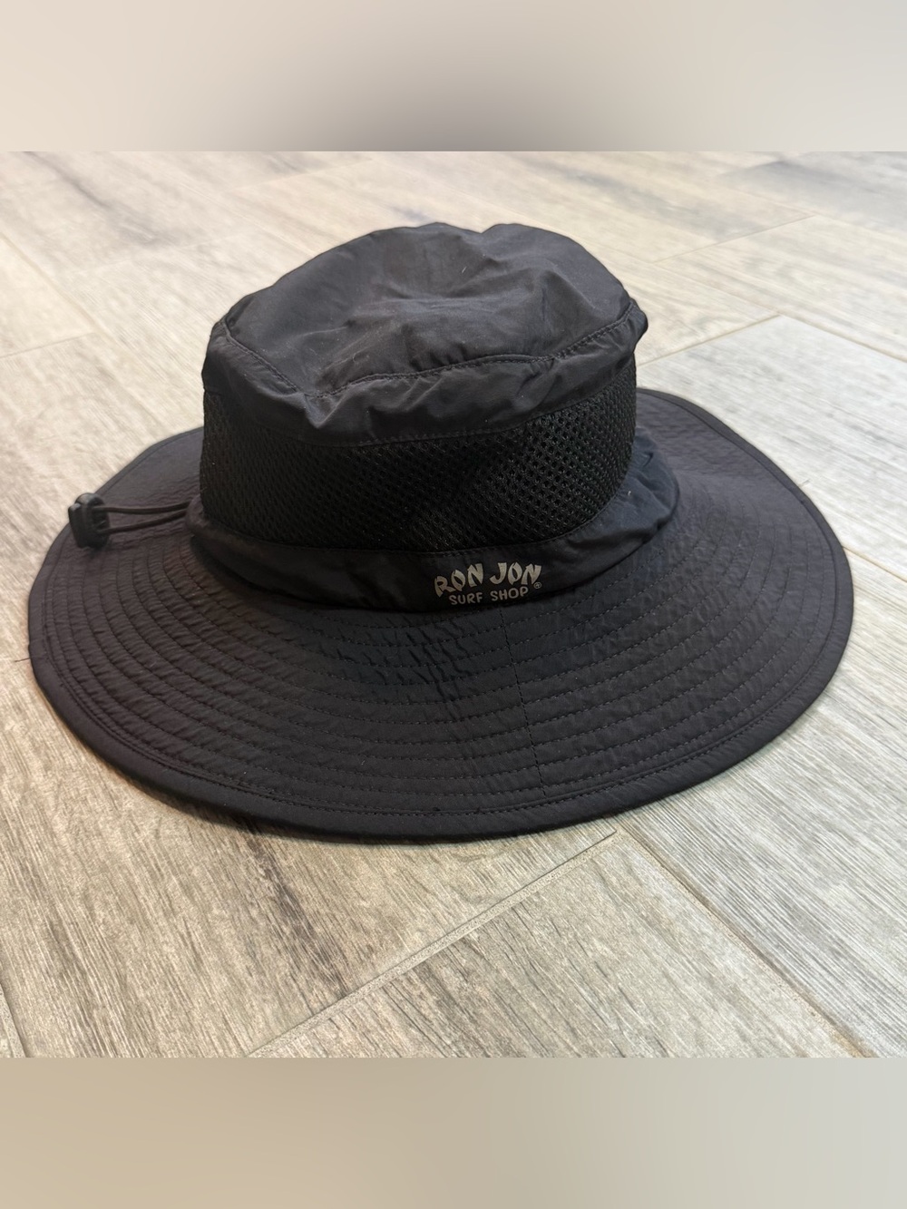 Ron John's Surf Shop Black Wide-Brim Sun Hat Beach Outdoors